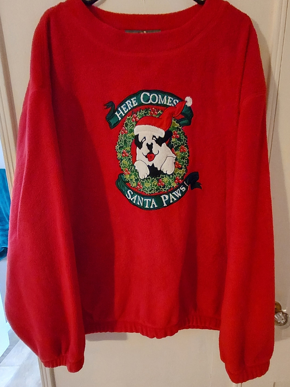 Vintage Big Dogs Red Holiday 'Santa Paws' Crewneck Sweater/sweatshirt. 2x.